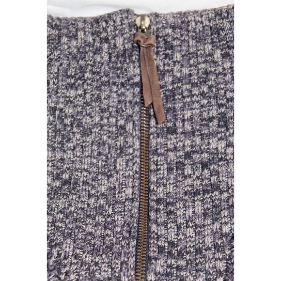 The Great Plains Men's L Blue White 1/4 Zip LS Sweater Cotton Preppy Classic - Picture 4 of 13